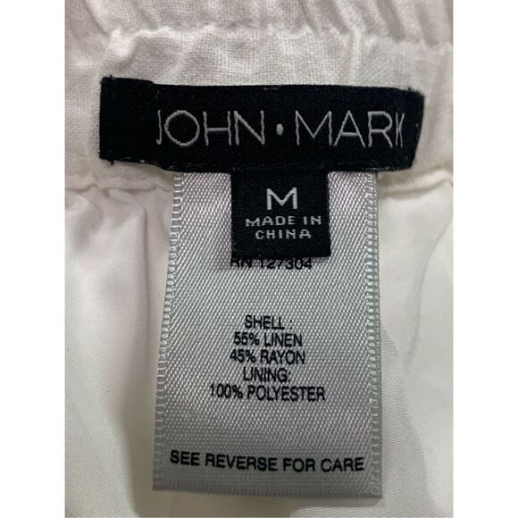 John Mark Linen blend wide leg crop pant size medium - Picture 7 of 7